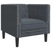 vidaXL Диван Тъмен сив 74,5 x 71 x 70,5 см Кадифе