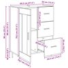 vidaXL Служебен шкаф с чекмедже Старо дърво 69,5 x 34 x 90 см