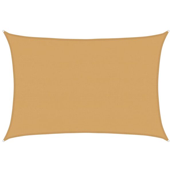 vidaXL Платно-сенник, 160 г/м&sup2;, правоъгълно, пясъчно, 5x6 м, HDPE