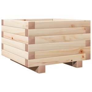 vidaXL Градинска кашпа 40x40x26,5 см масивна борова дървесина