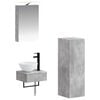 vidaXL Комплект шкафове за баня 4 pcs Бетонно сиво 40 x 10,5 x 60,5 см