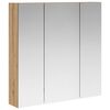 vidaXL Шкаф с огледало за баня Дъб Артизан 70 x 14,5 x 70 см