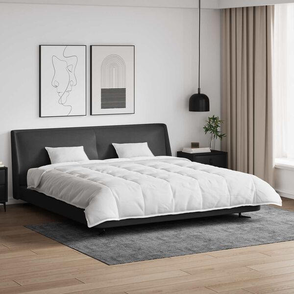 vidaXL Комплект завивки с възглавница 3 pcs Бяло Пухени пера