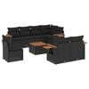 vidaXL Patio Sofa Set 9-местни Black