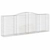 vidaXL Дъговидна габионна кошница 400x50x140/160 см поцинковано желязо