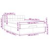 vidaXL Османско легло с матрак Светло сиво 140x200cm кадифе
