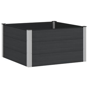 vidaXL Градинска повдигната леха Черно 100 x 100 x 54 cm