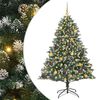 vidaXL С изкуствено коледно дърво с 300 LED светодиода Зелен 180 cm