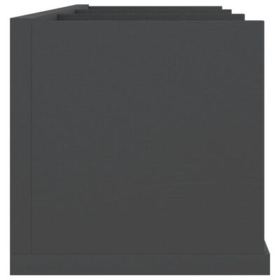 vidaXL CD стенен рафт, сив, 75x18x18 см, ПДЧ