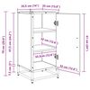 vidaXL Служебен шкаф Старо дърво 35,5 x 35 x 76 см