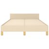 vidaXL Рамка за легло без матрак, кремави, 120x190 см, плат