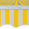 vidaXL Сгъваема тента с ръчно задвижване, 600 см, жълто/бяло