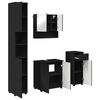 vidaXL Комплект мебели за баня 4 бр. Черно 61 x 35 x 64 см