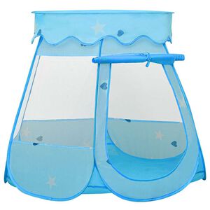 vidaXL Детска палатка за игра, синя, 102x102x82 см