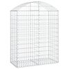 vidaXL Дъговидна габионна кошница 100x50x120/140 см поцинковано желязо