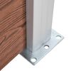 vidaXL Комплект оградни панели, WPC, 872x146 см, кафяв
