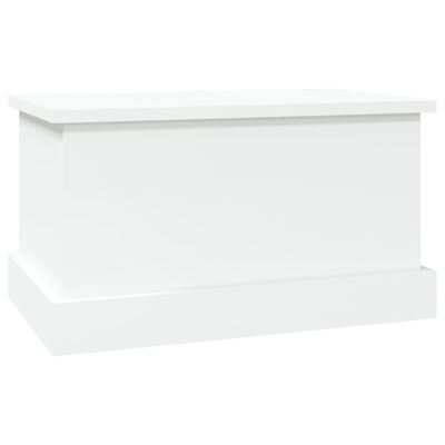 vidaXL Кутия за съхранение, бял гланц, 50x30x28 см, инженерно дърво