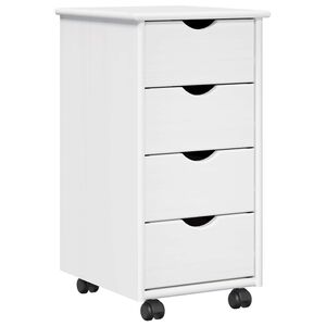 vidaXL Плъзгащ кабинет 34 x 39 x 65,5 cm Солиден бор Бяло