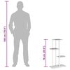 vidaXL 4-етажна поставка за цветя, 43x22x76 см, бяла, метал