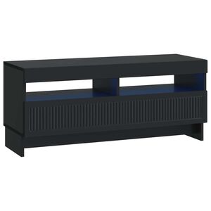 vidaXL LED телевизионен кабинет EDE 100 x 35 x 43 см Черно