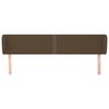 vidaXL Горна табла за легло с уши, тъмнокафява, 163x23x78/88 см, плат
