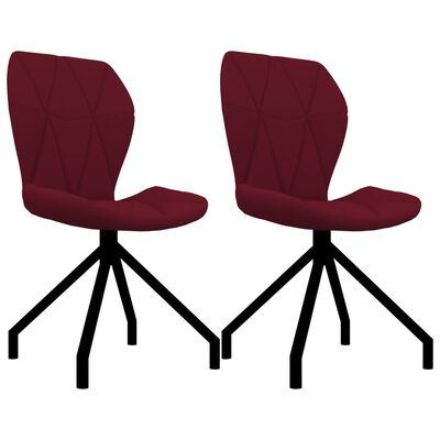 vidaXL Трапезни столове 2 бр виненочервени изкуствена кожа