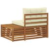 vidaXL Външен край на диван с възглавница Естествен 115 x 83 x 73 см
