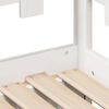 vidaXL Дневно легло с уширение и чекмеджета без матрак бяло 90x200 см