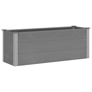 vidaXL Градинска повдигната леха, WPC, 150x50x54 см, сива