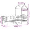 vidaXL Дневно легло с покрив без матрак 80x200 cm Масивна дървесина
