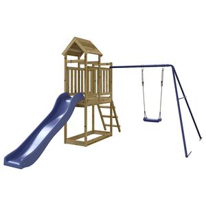 vidaXL Комбинирано детско съоръжение за игра, импрегниран бор