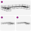 vidaXL Комплект дивани за открито 10 pcs Естествен