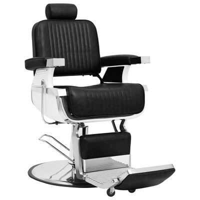 vidaXL Фризьорски стол, черен, 68x69x116 см, изкуствена кожа