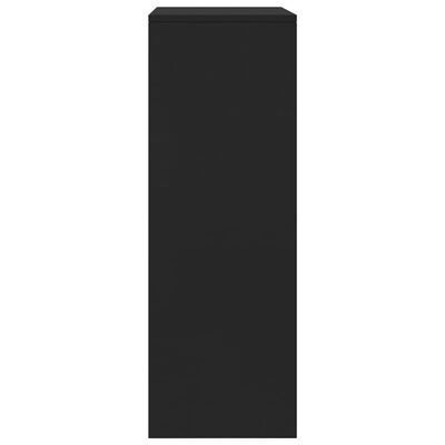 vidaXL Бюфет с 6 чекмеджета, черен, 50x34x96 см, ПДЧ