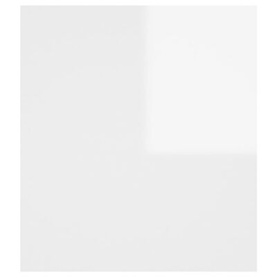 vidaXL Странична маса, бял гланц, 60x40x45 см, ПДЧ