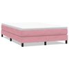 vidaXL Box Spring легло без матрак розово 160x210 cm кадифе
