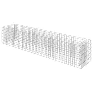 vidaXL Габион повдигната леха, поцинкована стомана, 270x50x50 см