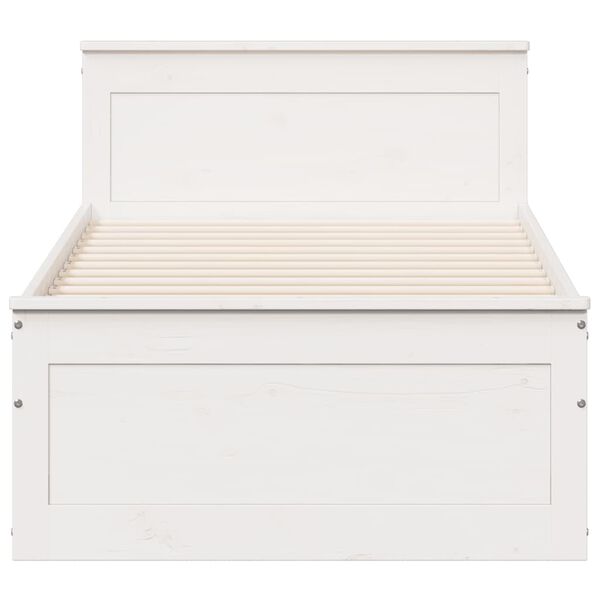 vidaXL Рамка за легло без матрак с табла 90x200 см борово дърво масив