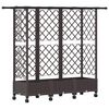 vidaXL Повдигнато легло с решетка и покривка Кафяво 164 x 40 x 127 см