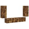 vidaXL Комплект за стена на телевизор 4 pcs Димян дъб Инженерно дърво