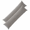 vidaXL Калъфка за възглавница 2 pcs HEERLEN Светлосиво 40 x 145 см