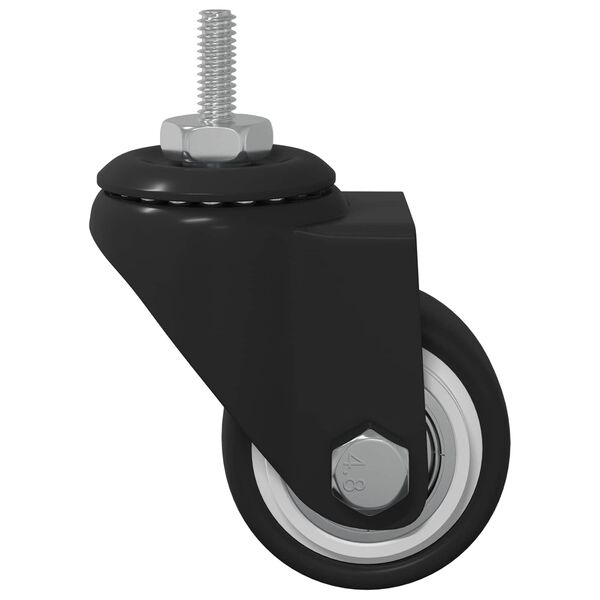 vidaXL Въртящо се колело 2 pcs Черно 40,4 x 40,4 x 19,7 мм