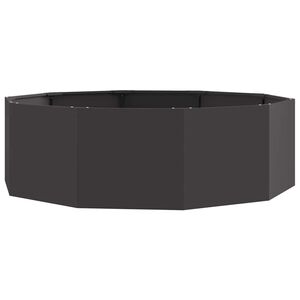 vidaXL Кашпа Черно 120 x 120 x 35 см Стомана