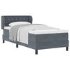 vidaXL Легло с пружинирана основа Тъмносив 90 x 200 cm Кадифе