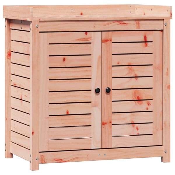 vidaXL Маса за разсаждане с рафтове, 82,5x50x86,5 см, дугласки масив