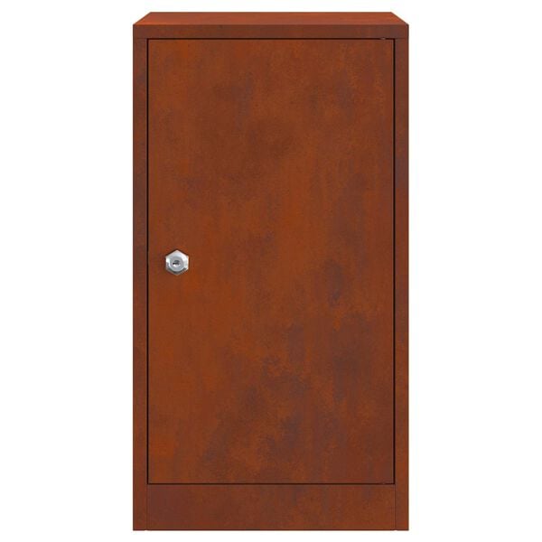 vidaXL Пощенска кутия Ръждясало 30 x 20 x 55 см Патинираща стомана
