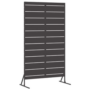 vidaXL Екран за уединение 100 x 50 x 180 см Стомана Черно