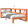 vidaXL Легло с етажерка за книги, без матрак, 90x200 см, бор масив