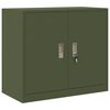 vidaXL Шкаф за съхранение Маслинено зелено 80 x 40 x 70 см Стомана