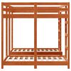 vidaXL Рамка за тройно двуетажно легло Восъчнокафяв 140 x 200 cm